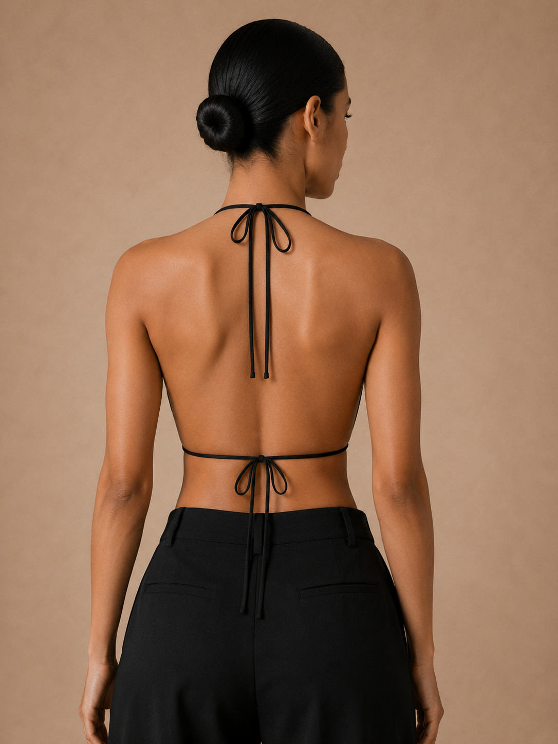 Blue Leopard Tie-Back Top