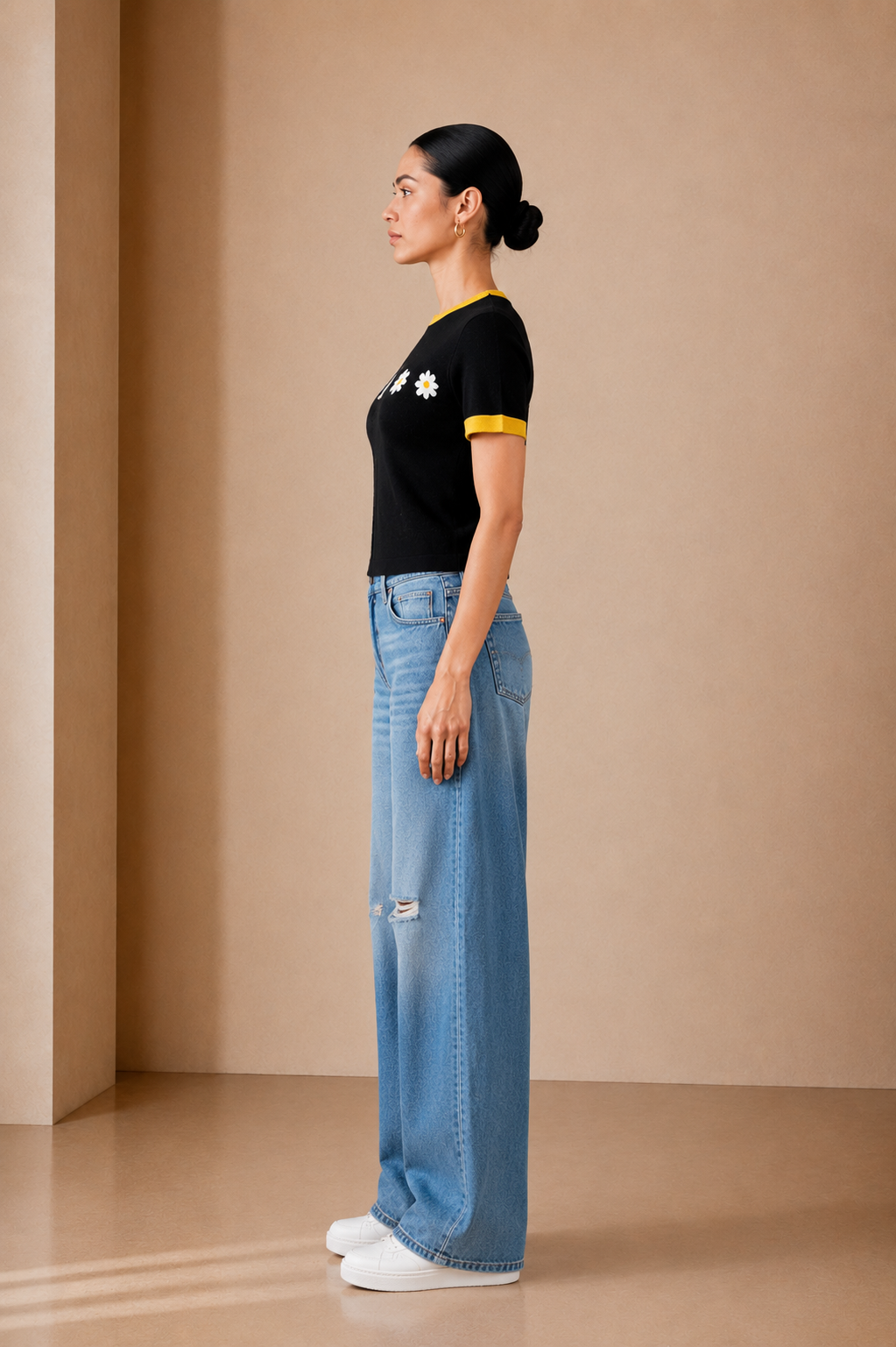 Daisy Chain Knit Tee side profile