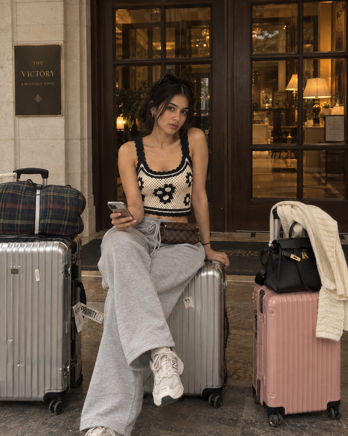Daisy Crochet Cropped Cami, styled look