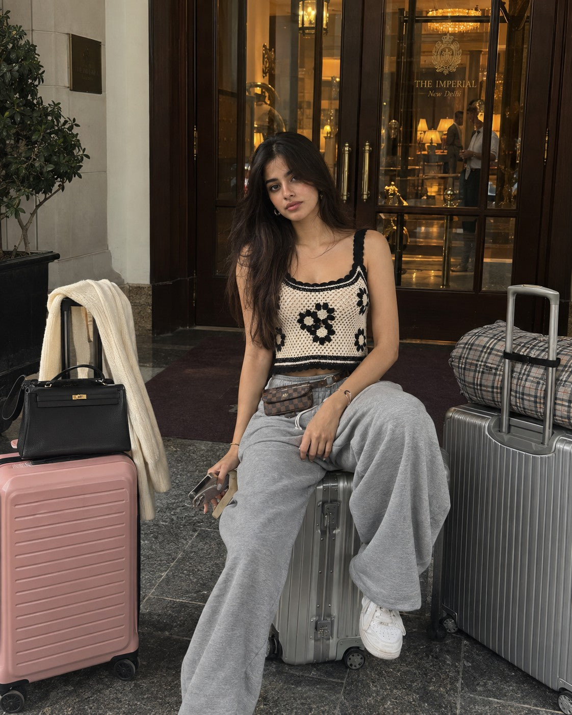 Daisy Crochet Cropped Cami, styled look